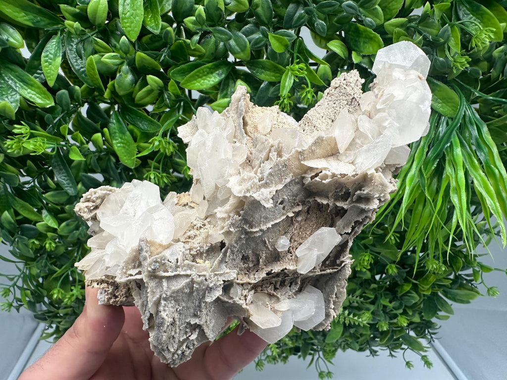UV Calcite on Aragonite, Bulgaria Mineral Specimen, Rare Crystal