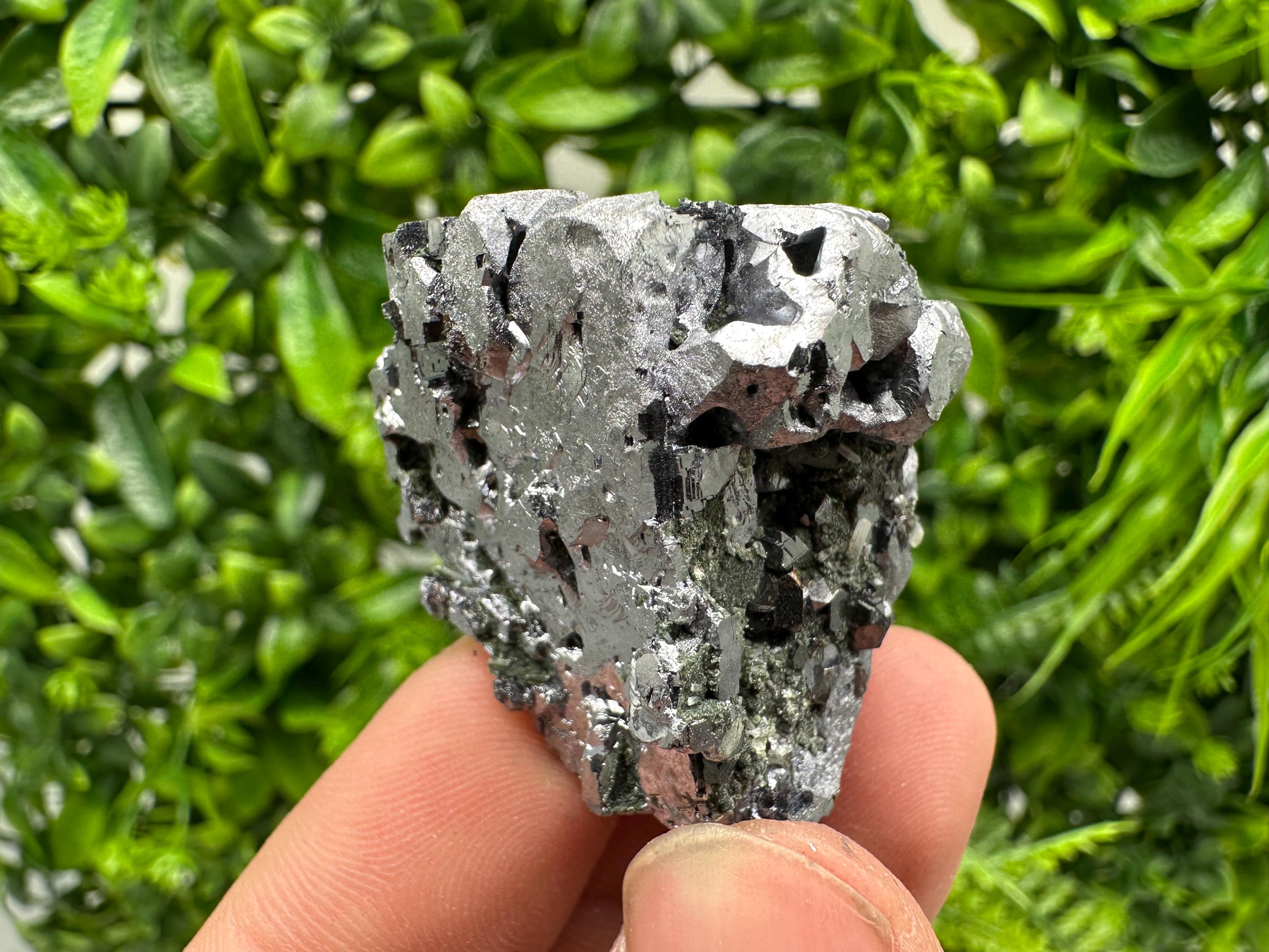 Skeletal Galena on Quartz, Borieva Mine Mineral Specimen