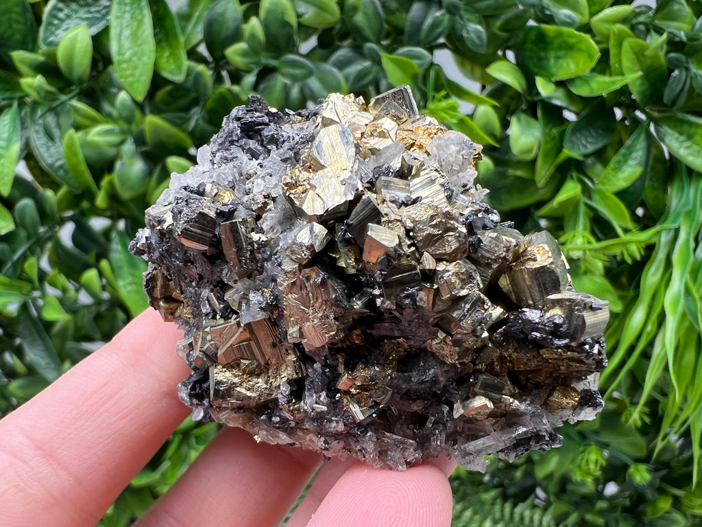 Stunning Pyrite on Quartz,Calcite from Borieva mine,Madan,Bulgaria,natural,collectible mineral specimen,home decor stone,collection crystal