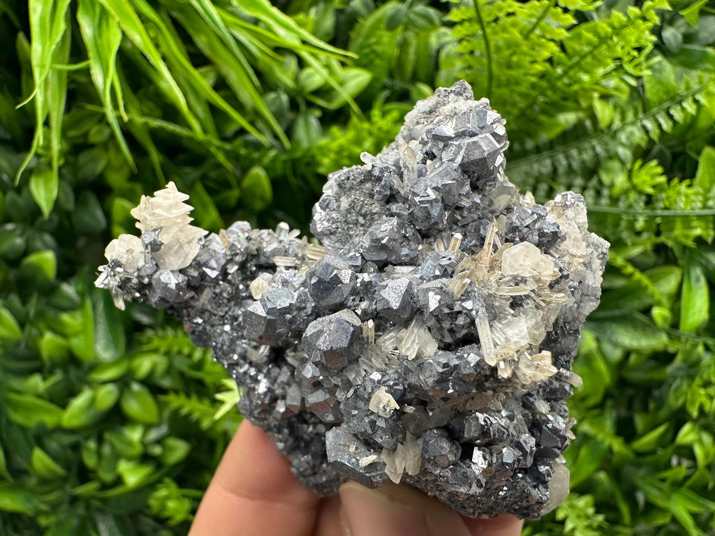Galena Spinel with Quartz, Calcite, Borieva Mine Mineral Specimen