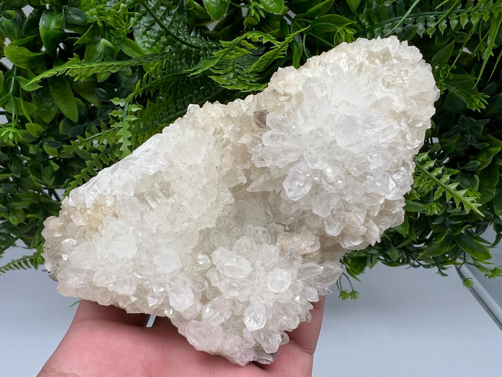 Limonite Quartz Cluster with Inclusions, Natural Crystal Mineral Specimen