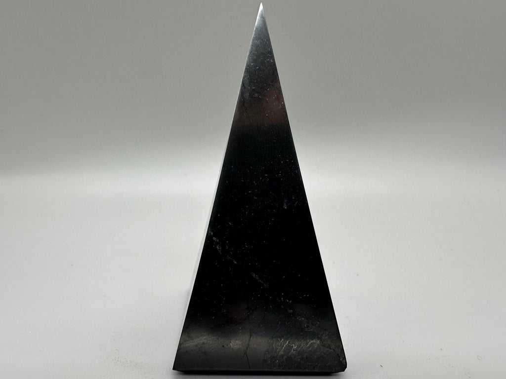 8cm Shungite Pyramid: EMF & 5G Protection, Healing Crystal