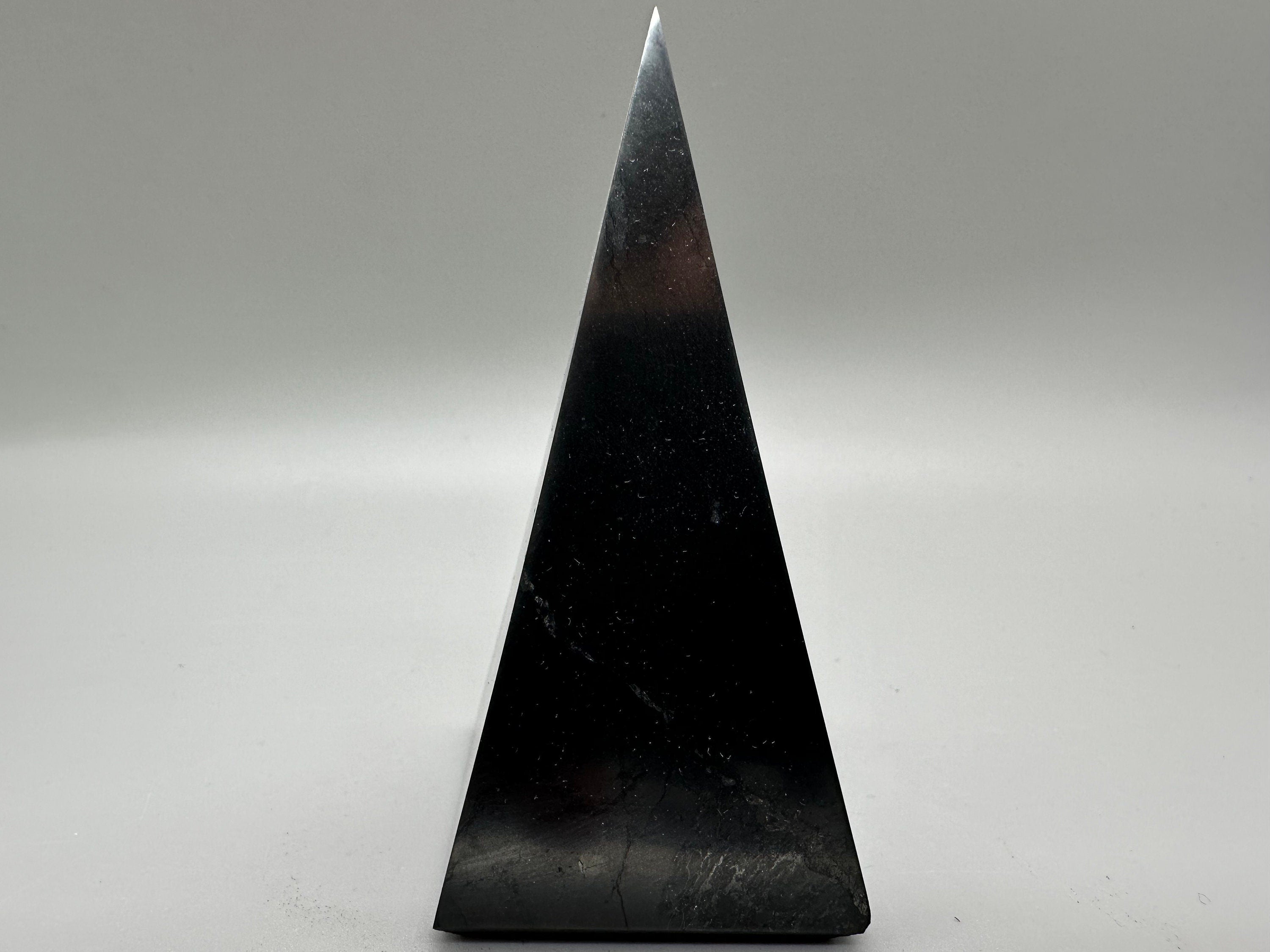8cm Shungite Pyramid: EMF & 5G Protection, Healing Crystal