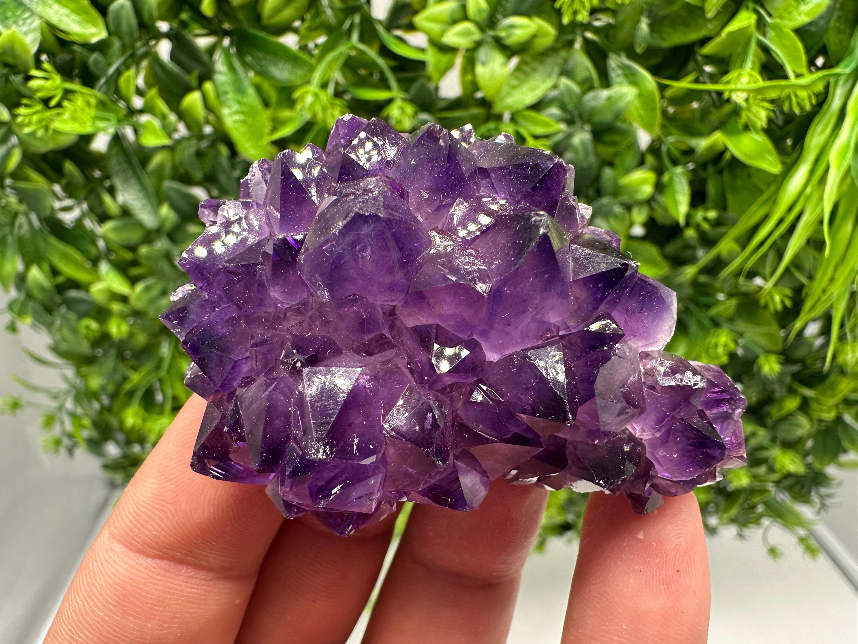 Uruguay Amethyst Cluster, Natural Purple Quartz Crystal, Home Decor