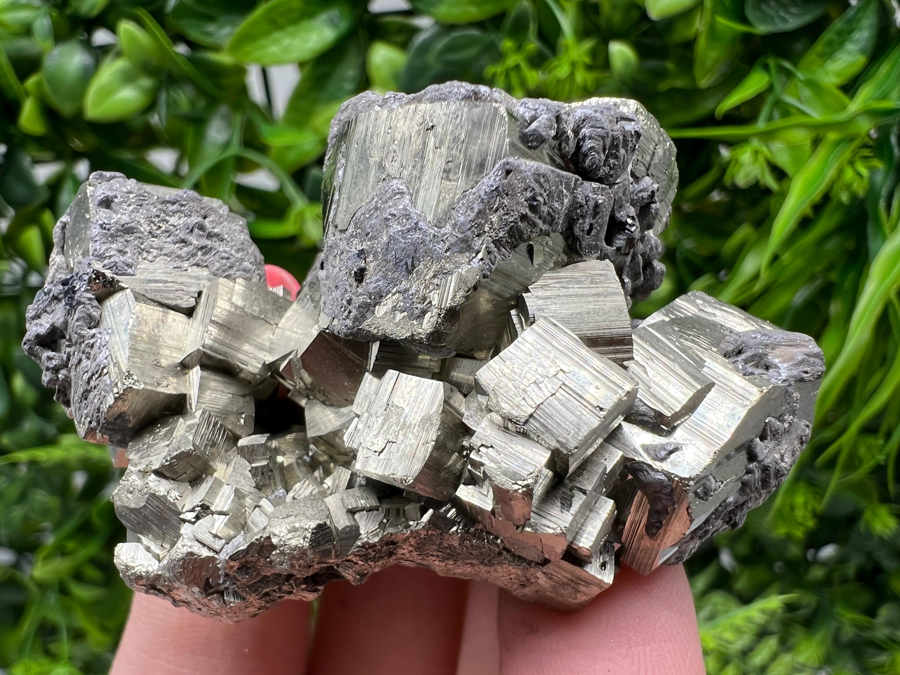 Rare Pyrite Crystal Cluster: Natural Mineral Specimen, Bulgaria