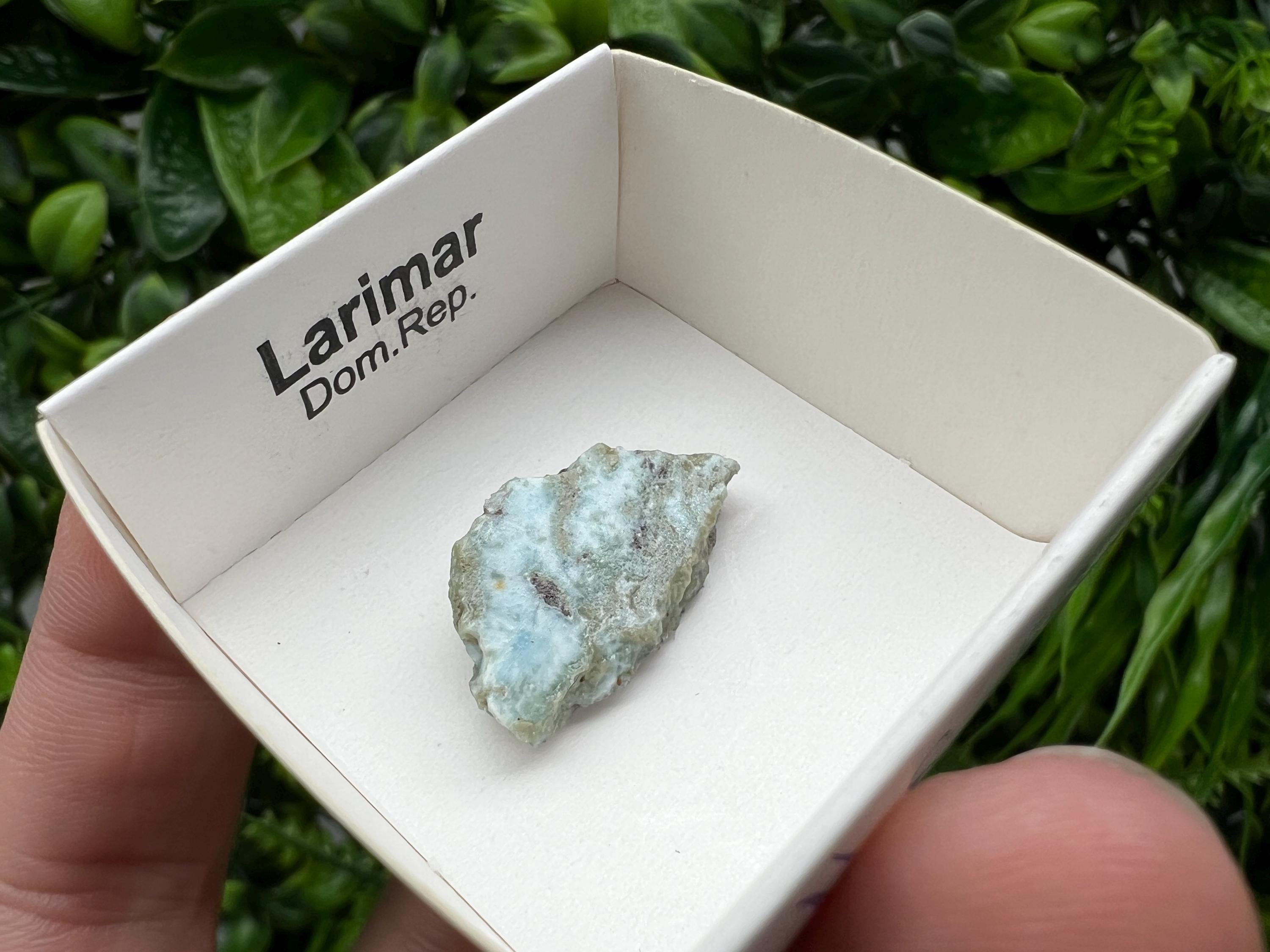Rare Raw Larimar Specimen: Dominican Republic Crystal (25/15 mm)