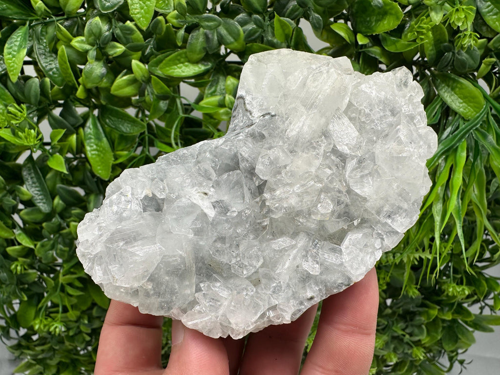 Transparent Apophyllite on Chalcedony, India Mineral Specimen