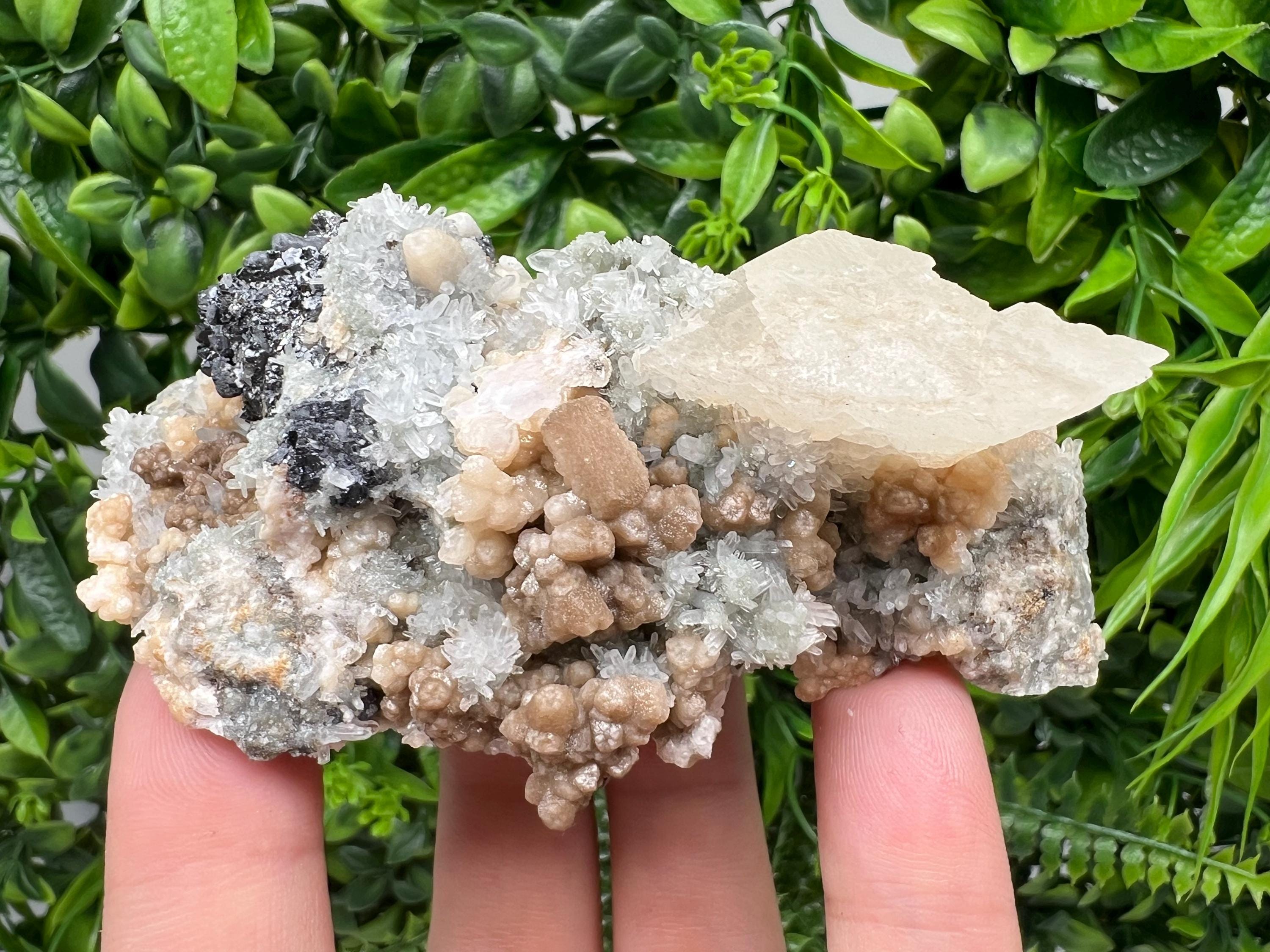 Stunning Calcite on Green Quartz from 9 th September mine,Madan,Bulgaria,natural,collectible mineral specimen,home decor stone,rare crystal