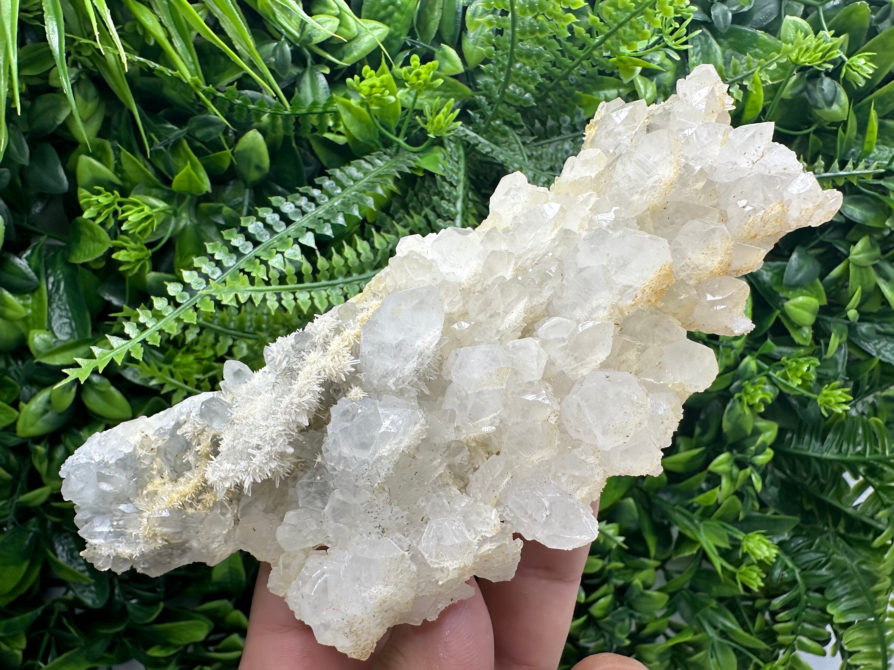 Quartz with Limonite: Natural Crystal Home Decor