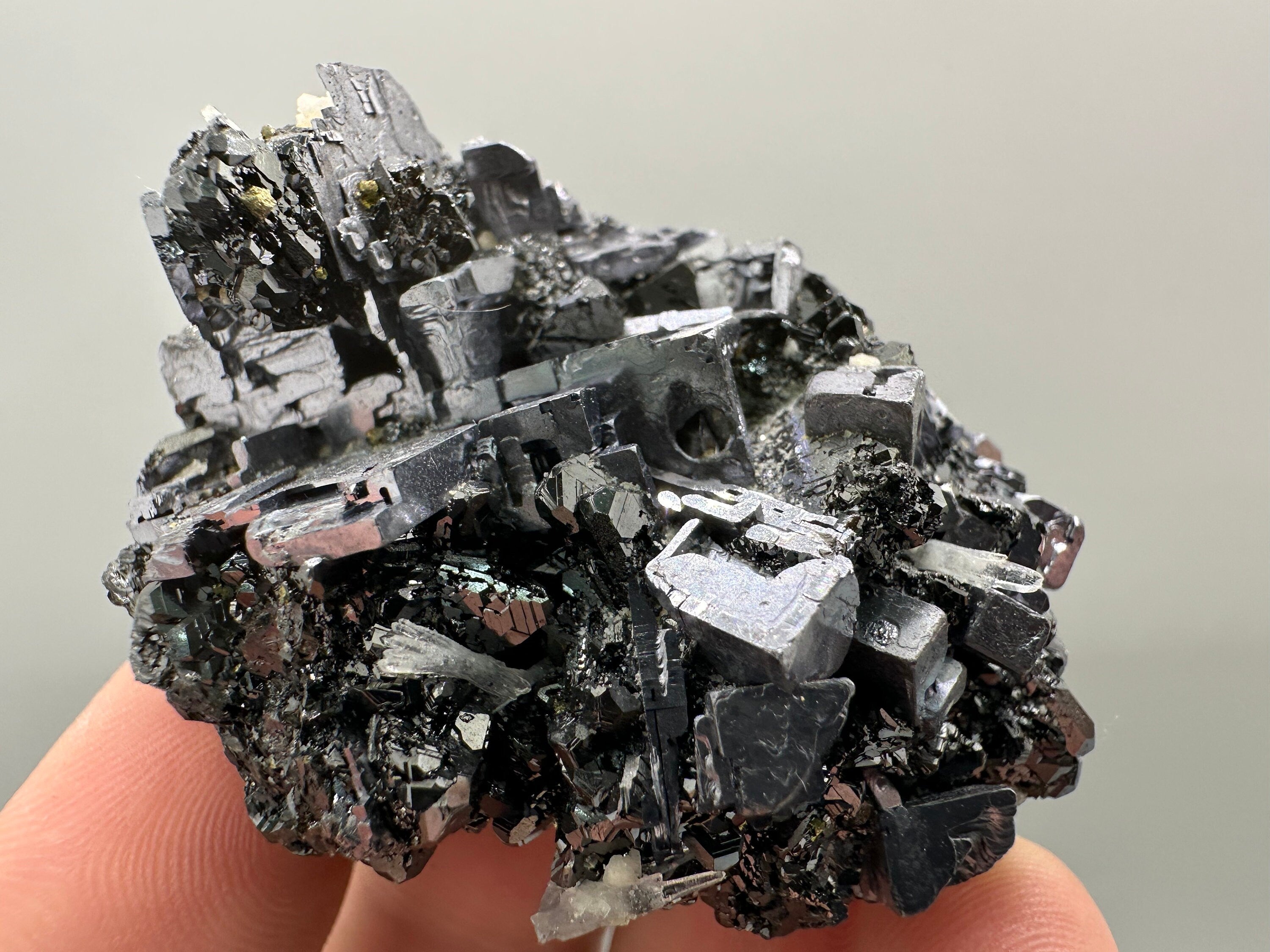 Galena on Sphalerite Mineral Specimen: Borieva Mine, Bulgaria