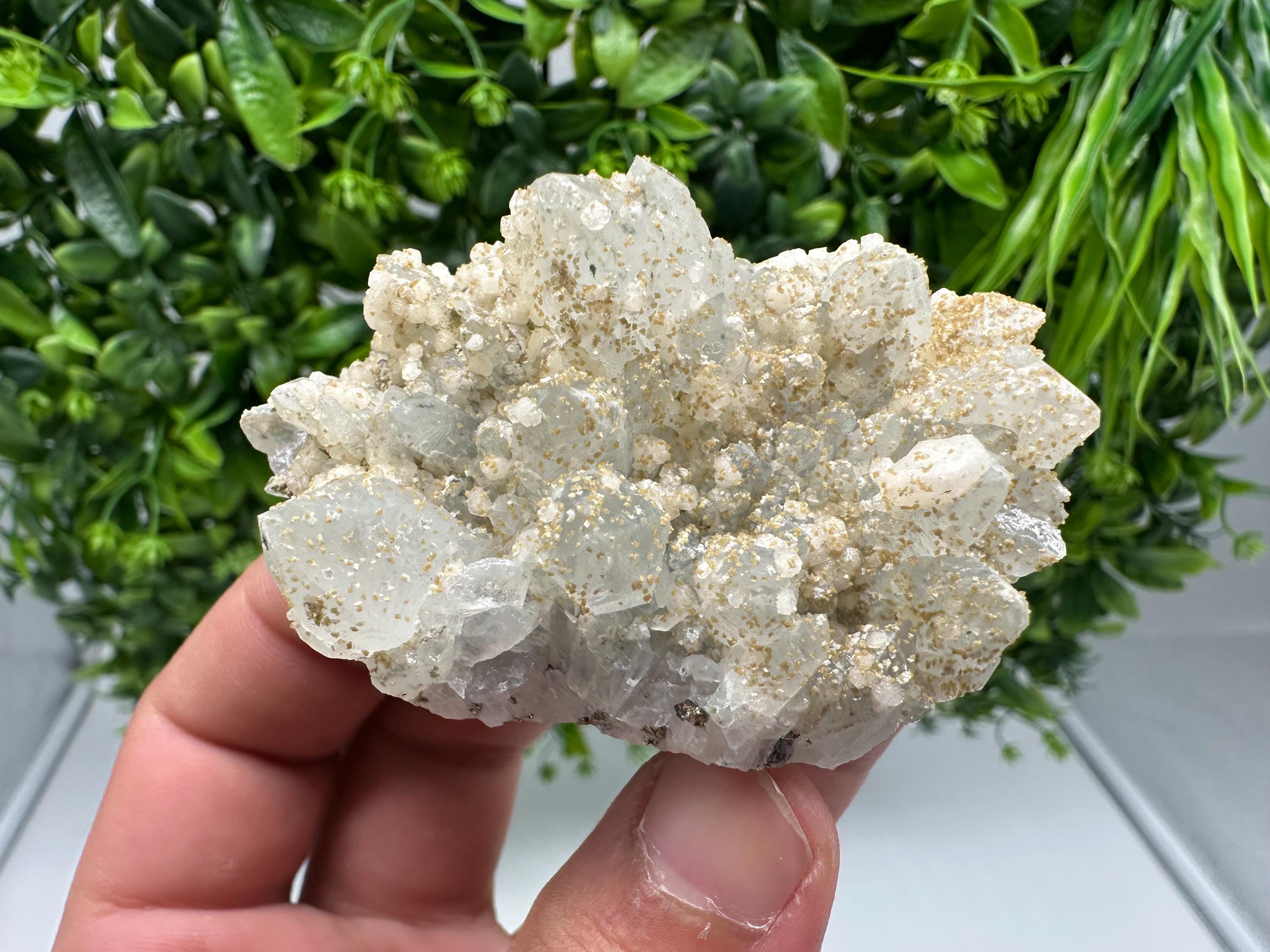 Quartz whit Brown Rhodochrosite from Djurcovo mine,Bulgaria,Quartz,Rhodochrosite cluster,natural mineral,collection crystal,mineral specimen