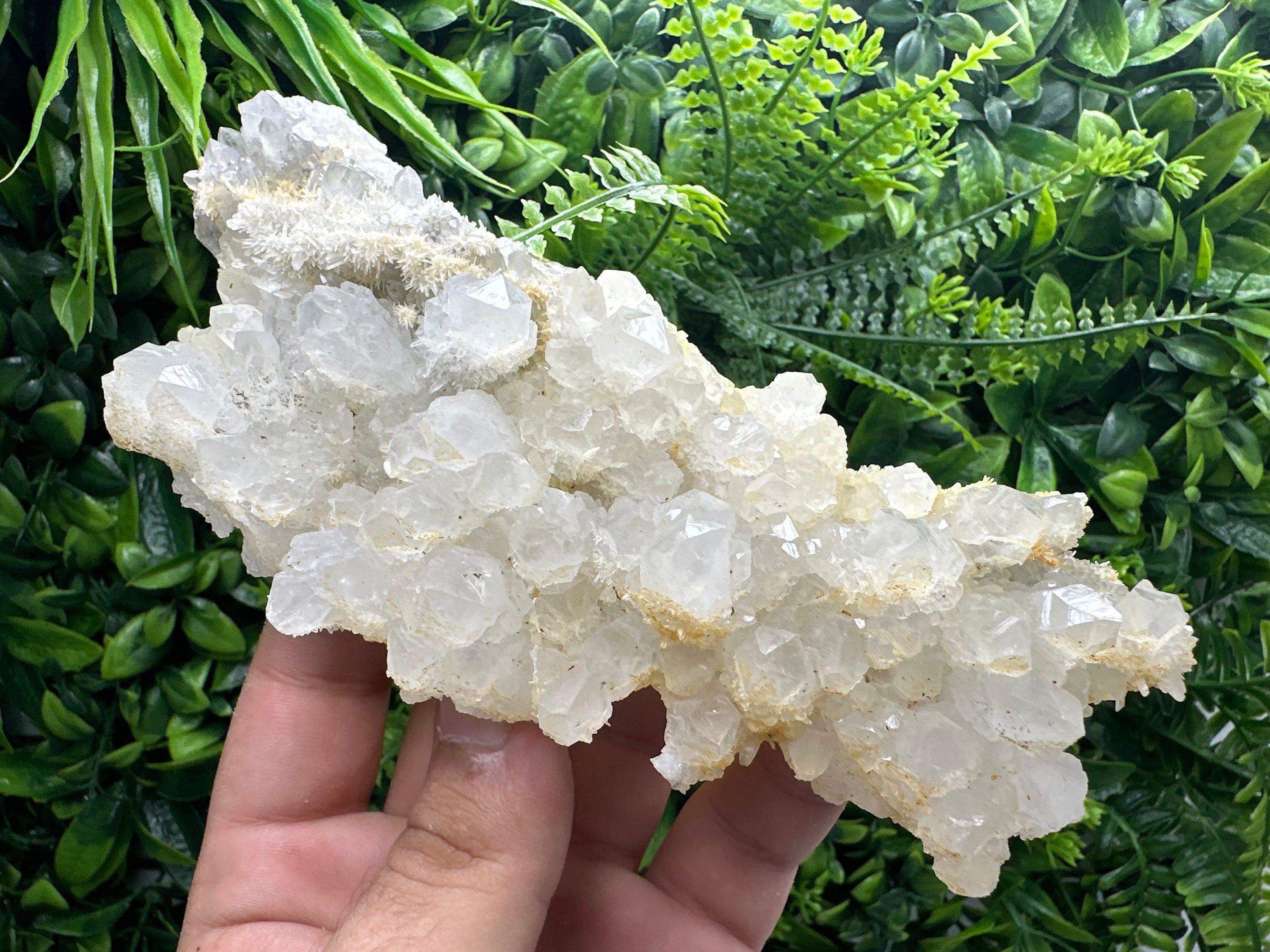 Quartz with Limonite: Natural Crystal Home Decor