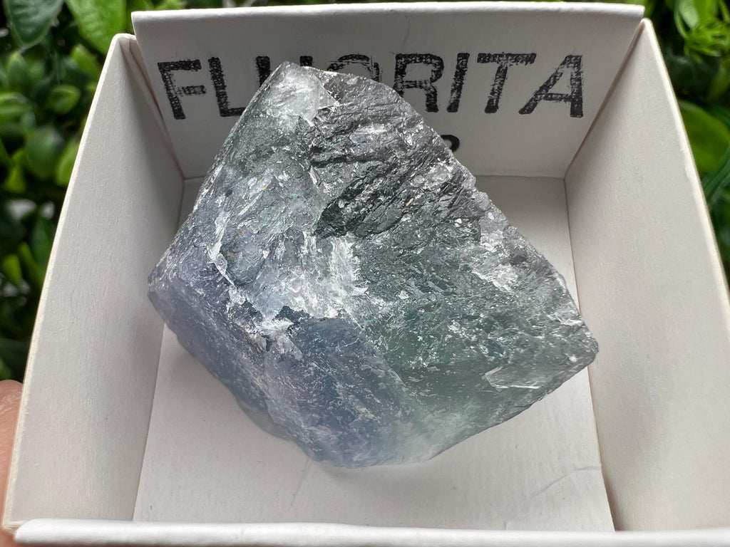 Rare Rainbow Fluorite Cube: Raw Mexican Crystal, Meditation Stone