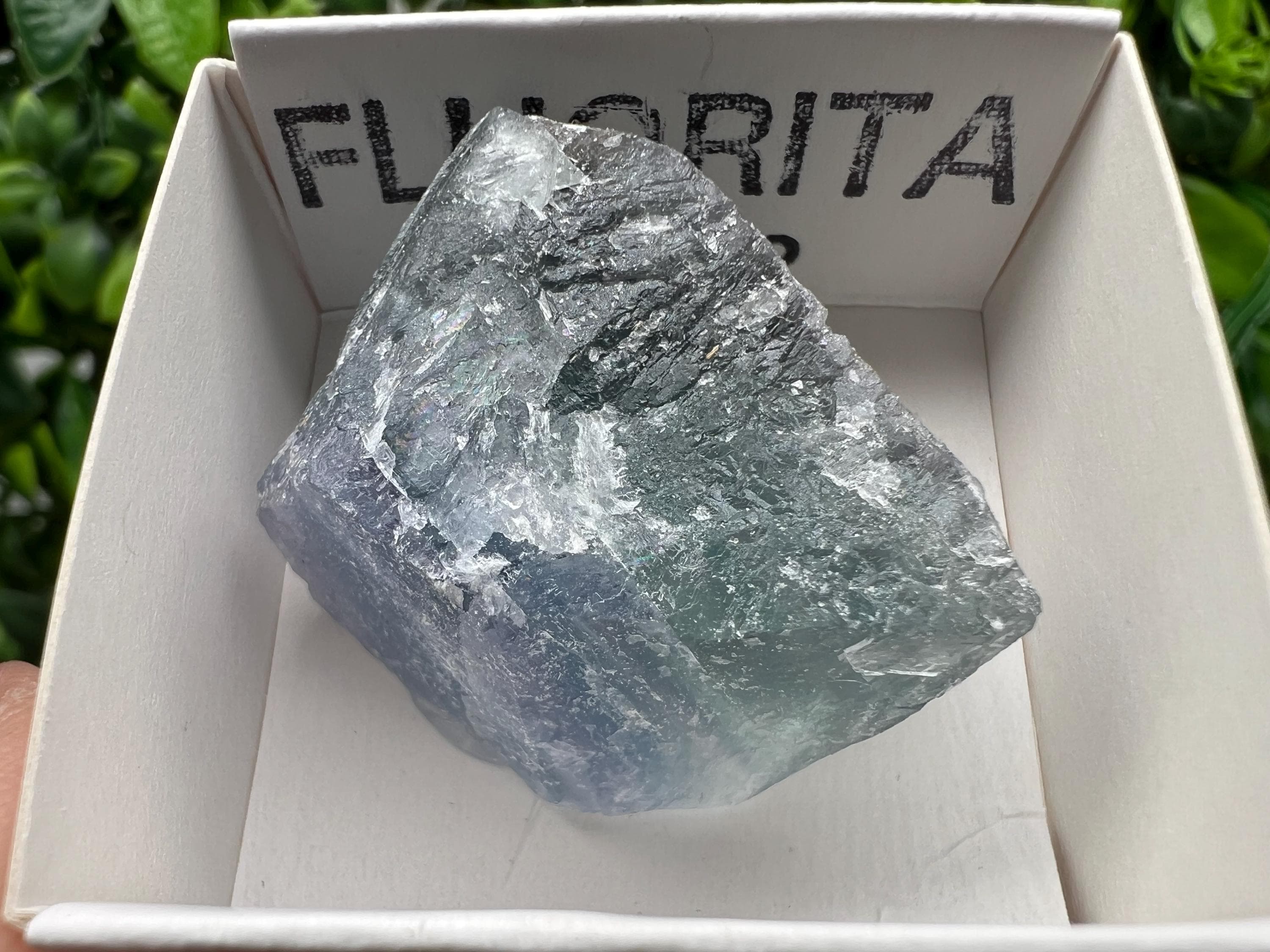 Rare Rainbow Fluorite Cube: Raw Mexican Crystal, Meditation Stone