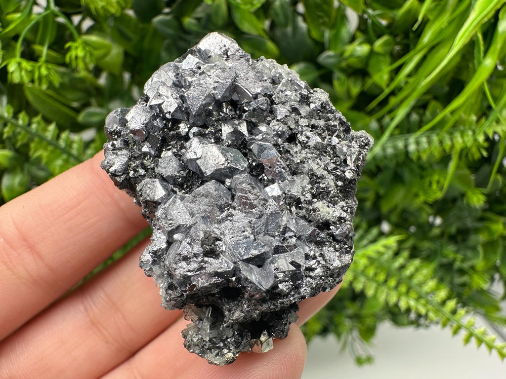 Shiny Galena Cluster, Borieva Mine, Bulgaria: Natural Mineral Decor