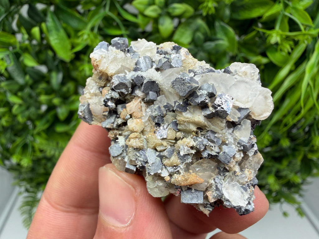 Galena Spinel with Quartz and Calcite, Borieva Mine Mineral Specimen