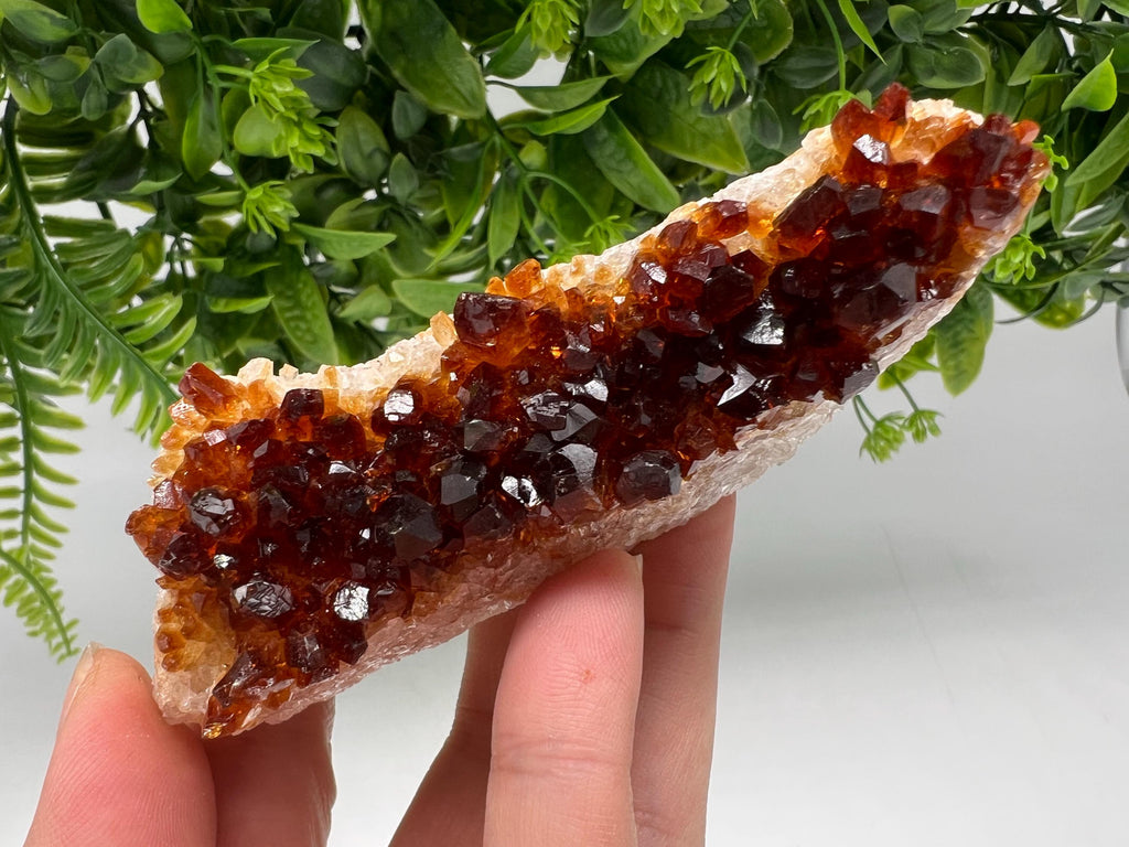 Citrine Crystal with Hematite Inclusions: Natural Phantom Cluster