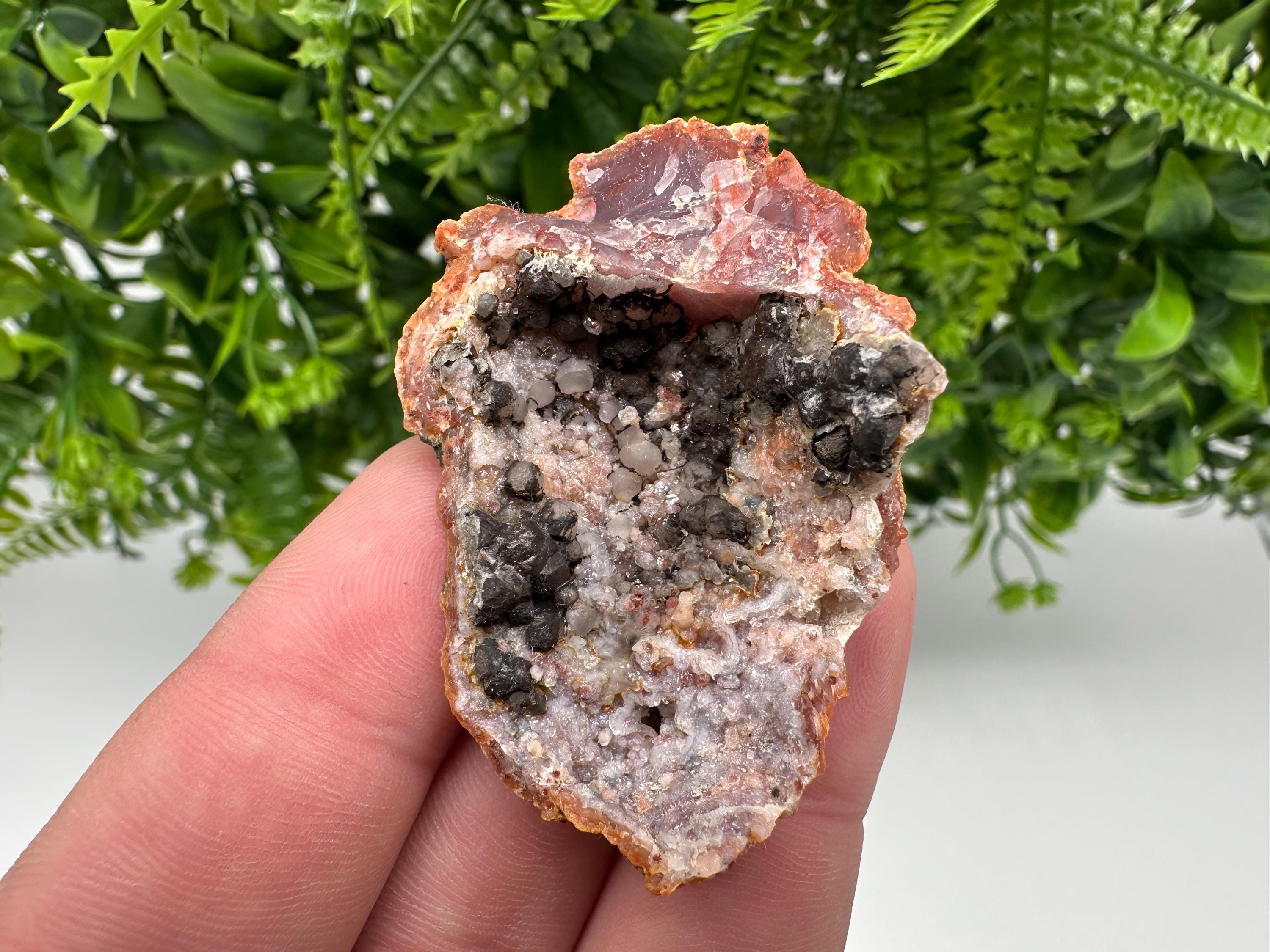Moroccan Red Chalcedony Crystal Specimen: Rare Mineral Gift