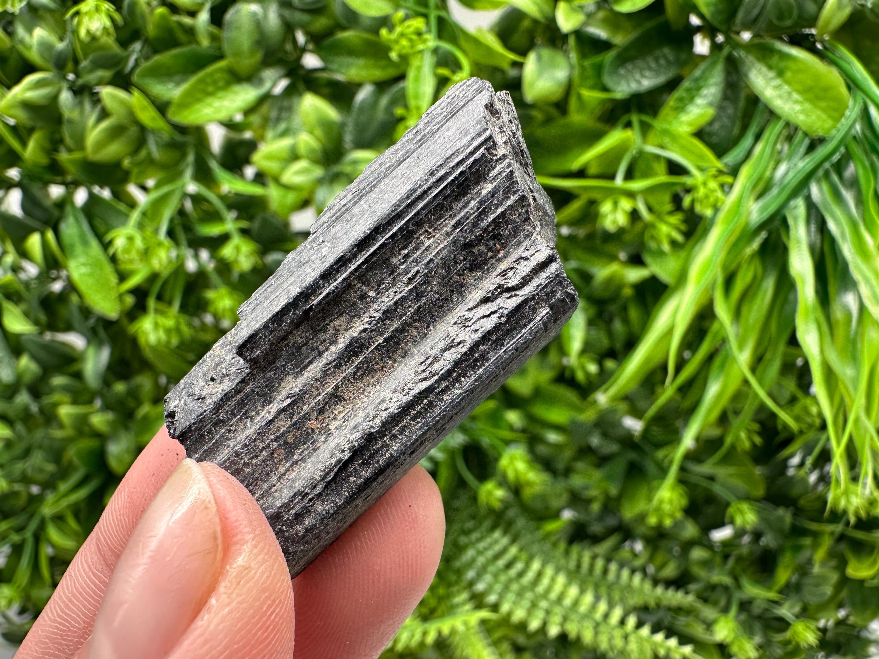 Natural Black Tourmaline Crystal – Raw Protective Stone, Healing Crystal, Grounding Mineral Gift