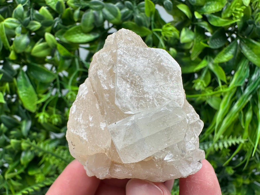 Apophyllite Stilbite on Chalcedony, India Mineral Specimen