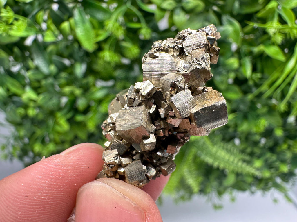 Rainbow Pyrite with Calcite, Natural Mineral Specimen, Borieva Bulgaria