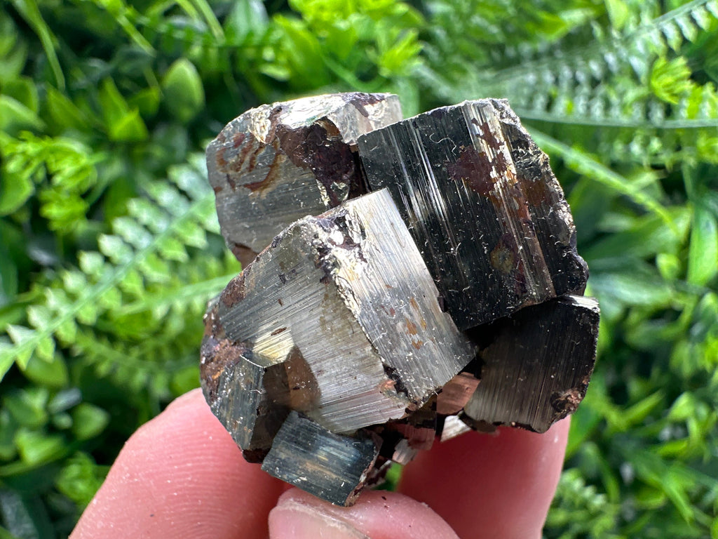 Natural Pyrite Crystal Cluster, Shiny Mineral Specimen