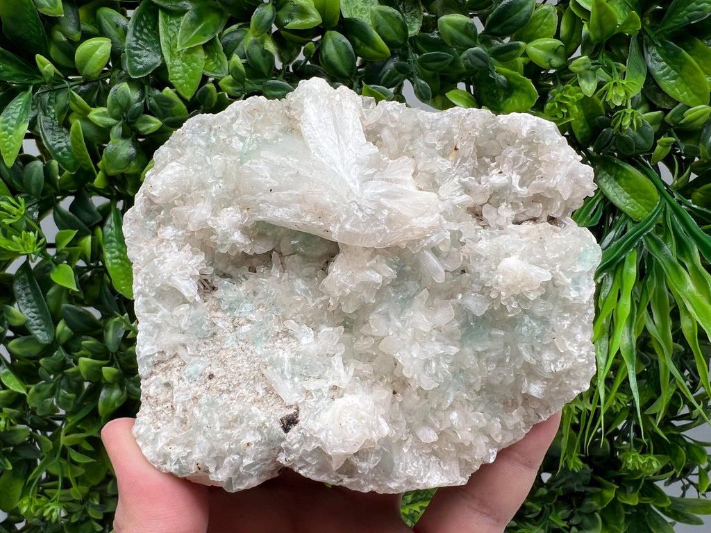 Transparent Apophyllite on Chalcedony, India Mineral Specimen