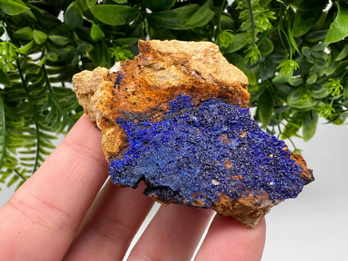 Azurite Malachite Mineral Specimen: Moroccan Blue-Green Crystal, Collector Stone