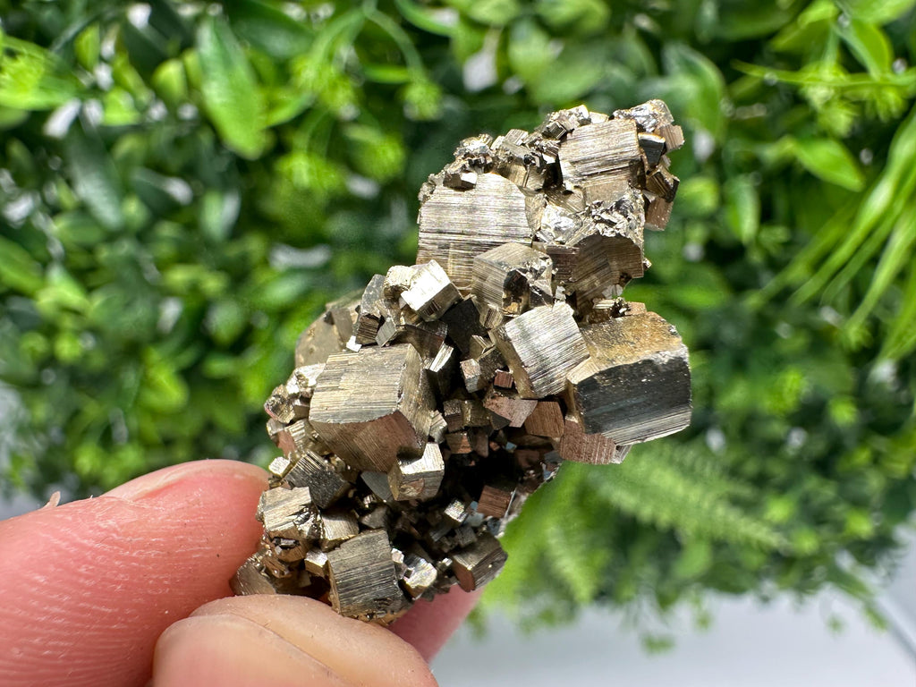Rainbow Pyrite with Calcite, Natural Mineral Specimen, Borieva Bulgaria