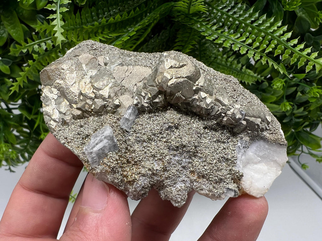 Barite Marcasite Cluster on Chalcedony - Androvo Mine Bulgaria