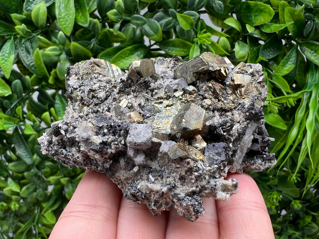 Stunning Pyrite on Quartz,Calcite from Borieva mine,Madan,Bulgaria,natural,collectible mineral specimen,home decor stone,collection crystal