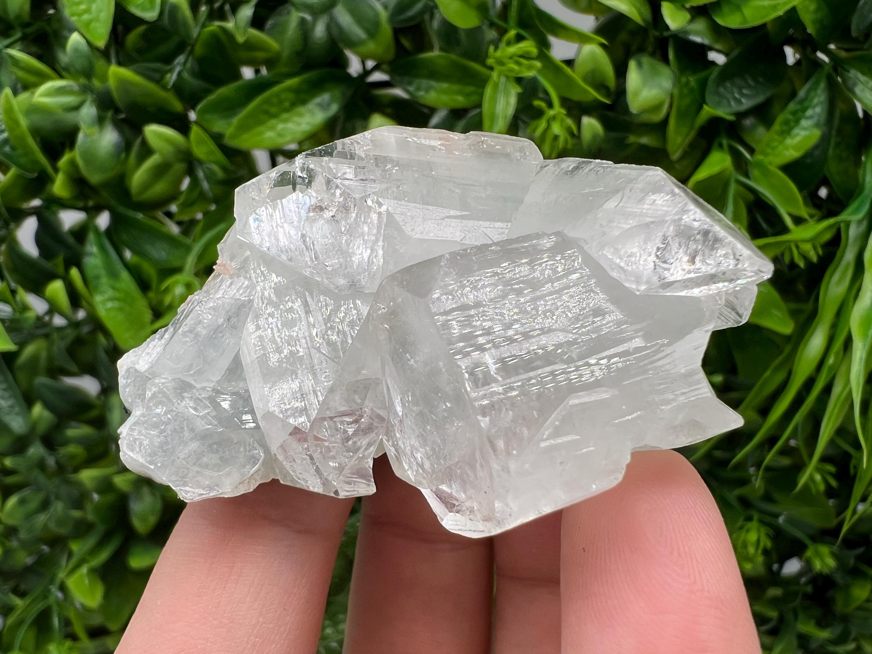 Transparent Apophyllite on Chalcedony, Natural Crystal Specimen, India Minerals