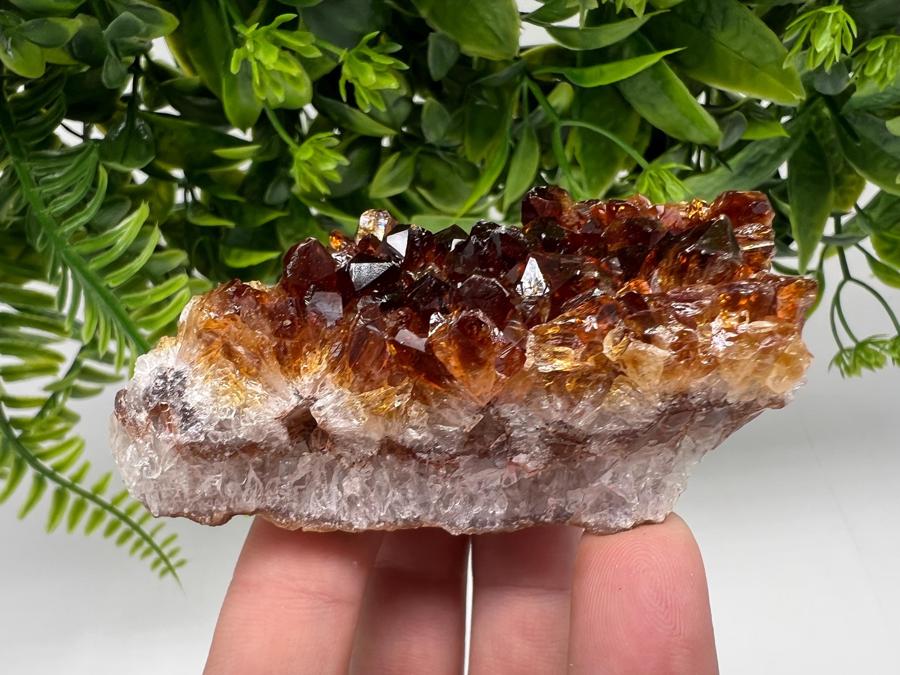 Citrine Crystal Cluster with Hematite Inclusions, Brazil
