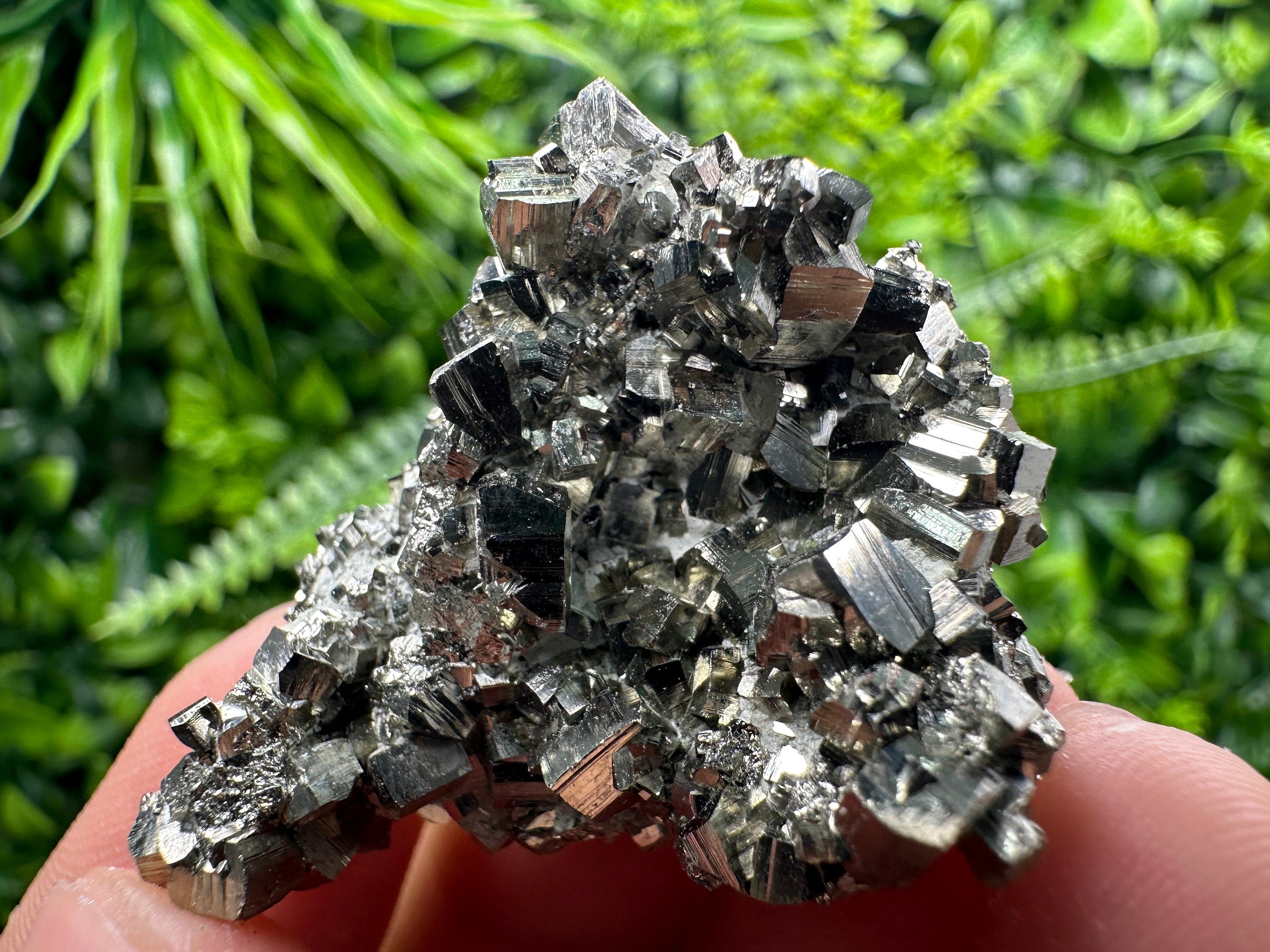 Golden Pyrite Cluster, Rare Crystallization, Natural Mineral Specimen