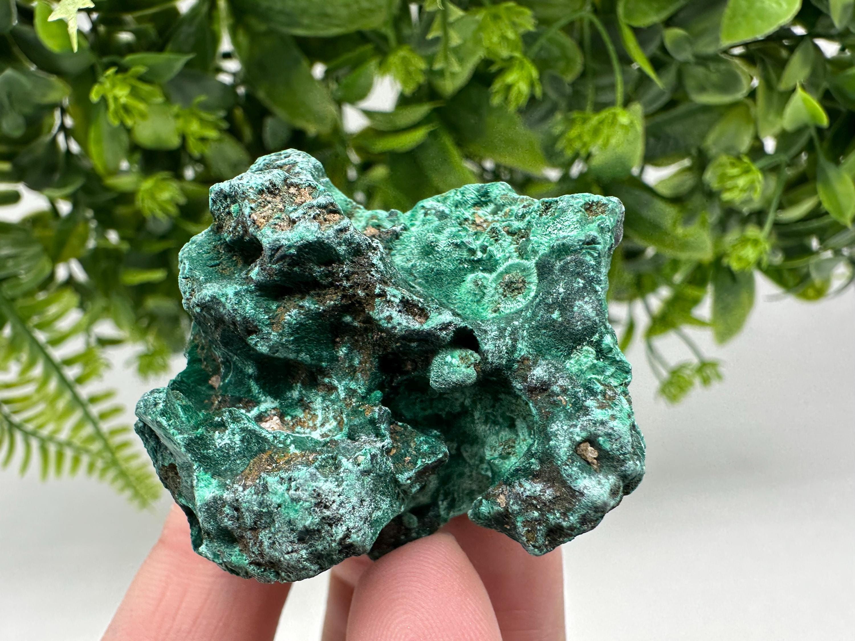 Polished Green Malachite Crystal from Congo, Natural Specimen, Chakra Stone