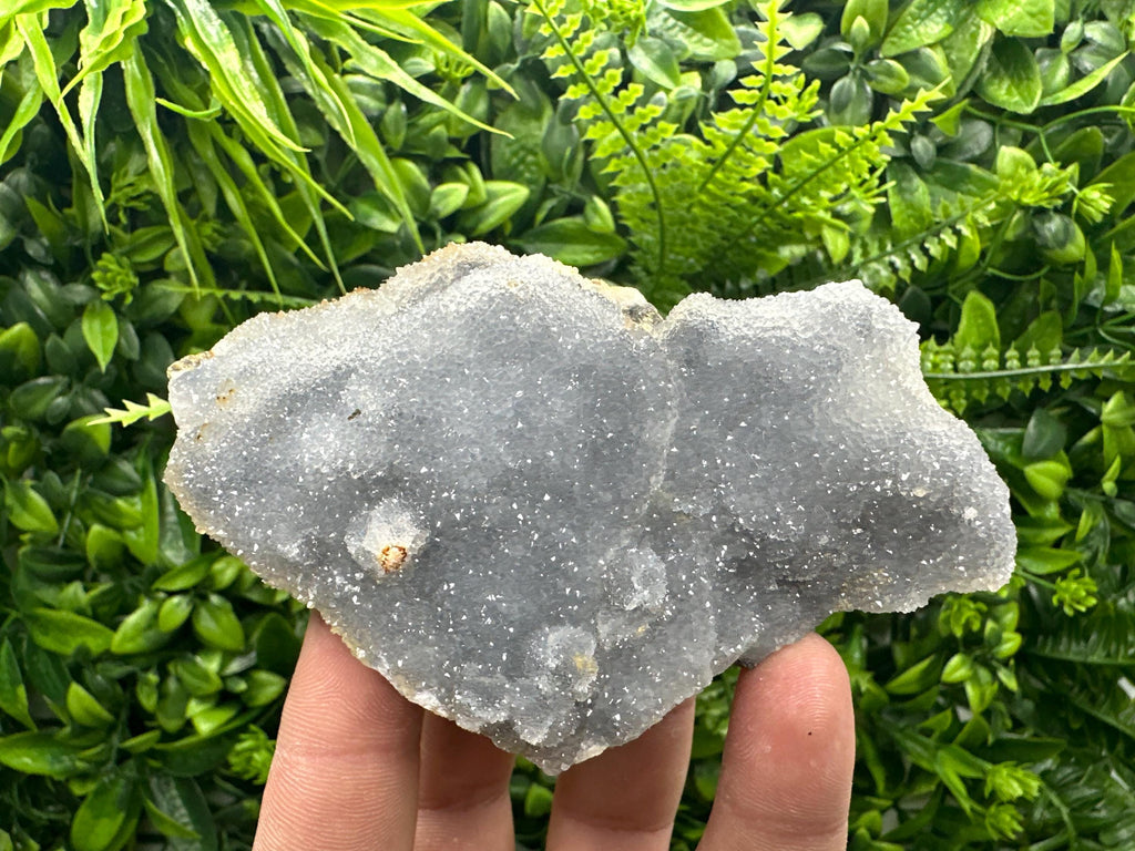 Chalcedony Quartz with Chlorite: Mineral Specimen, Home Decor (11/7/4cm)