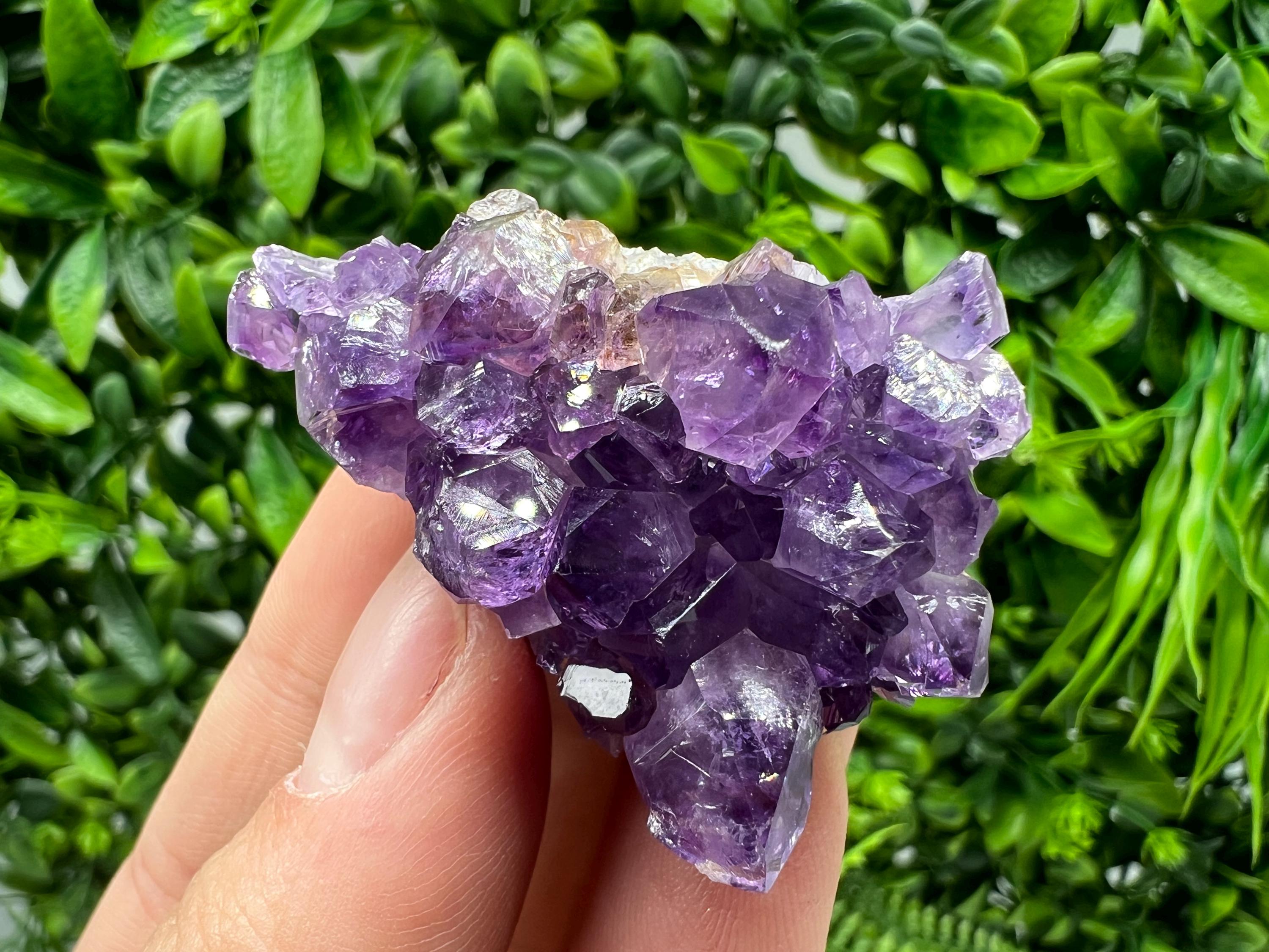 Natural Purple Amethyst Crystal Cluster, Uruguay, Home Decor