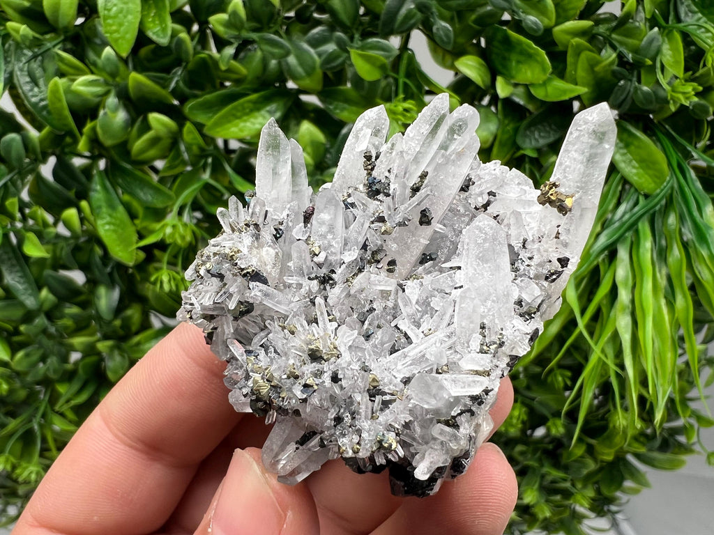 Wonderful Sphalerite Chalcopyrite on Green Quartz whit Hematite feom 9 th September mine,Bulgaria,natural,collection mineral specimen,gift