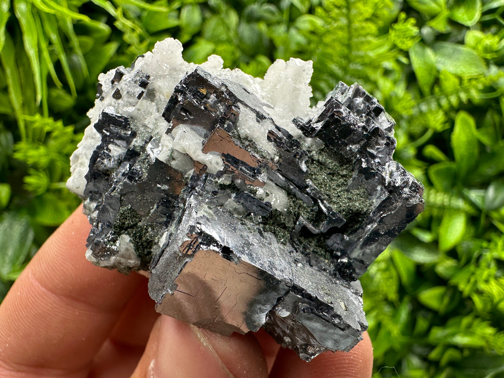 Skeletal Galena, Pyrite, Calcite Mineral Specimen, Bulgaria