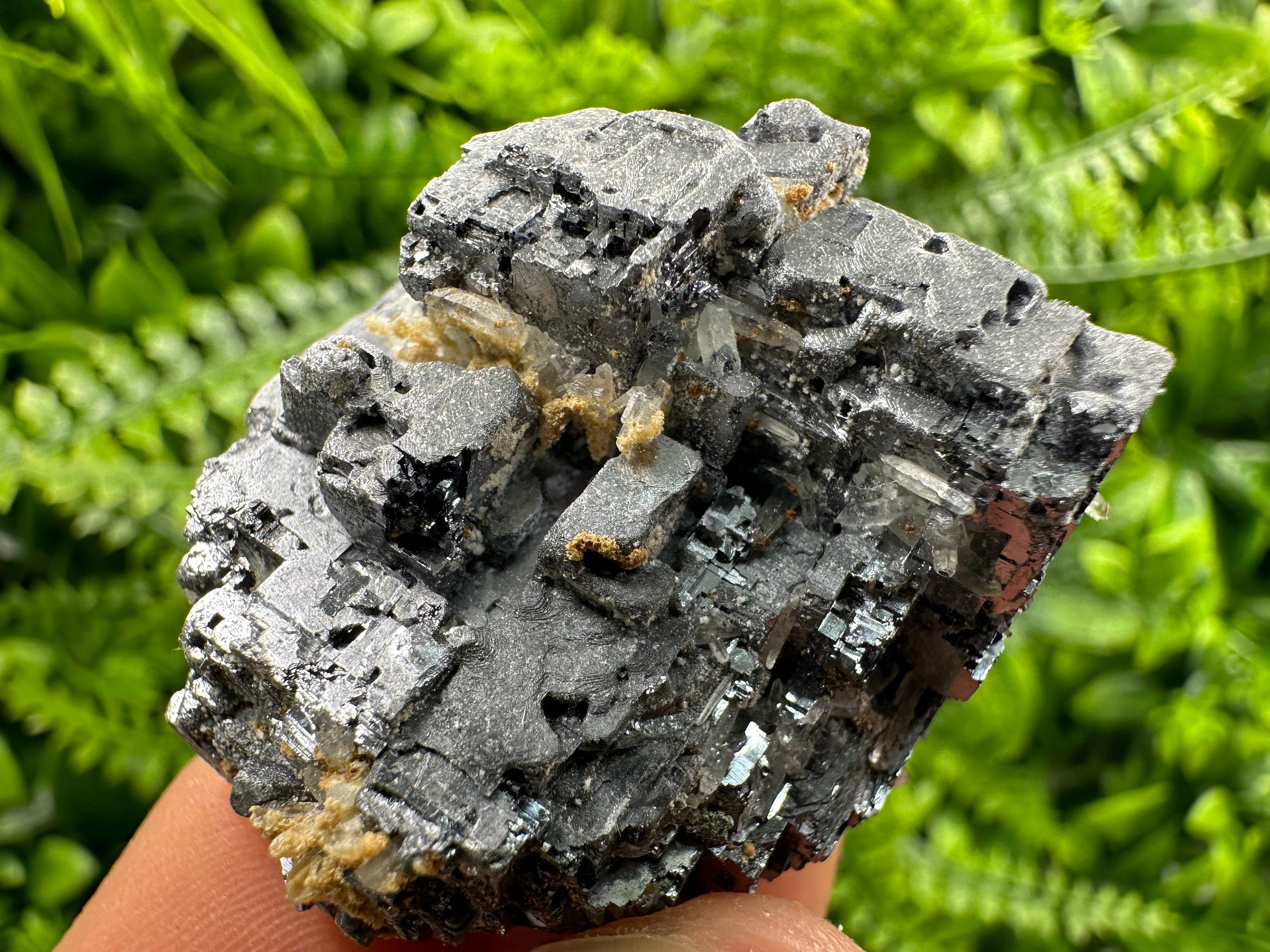 Natural Shiny Galena Cluster, Mineral Specimen, Bulgaria