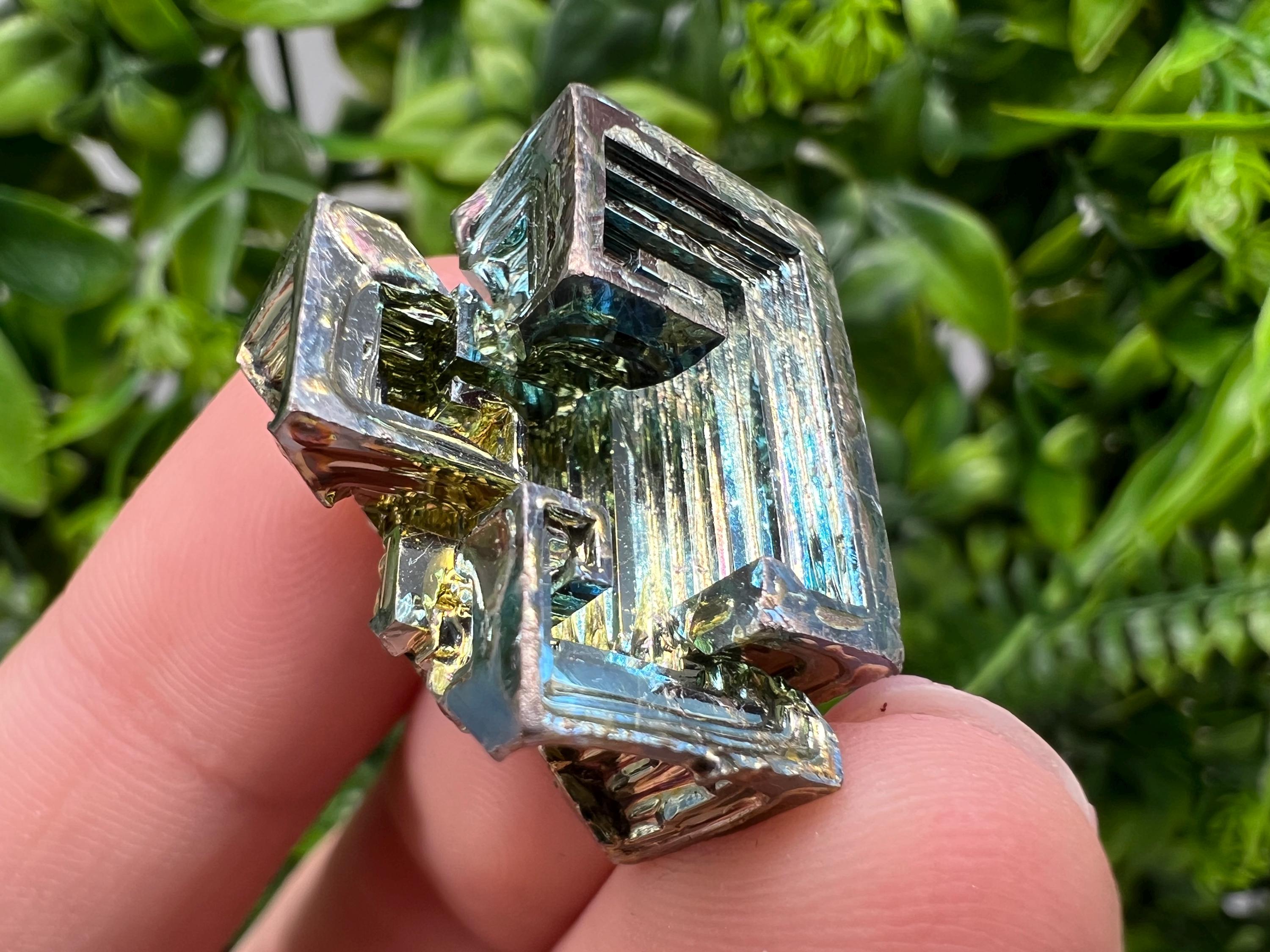 Rainbow Bismuth Crystal: Rare Gemstone Specimen, 14 grams