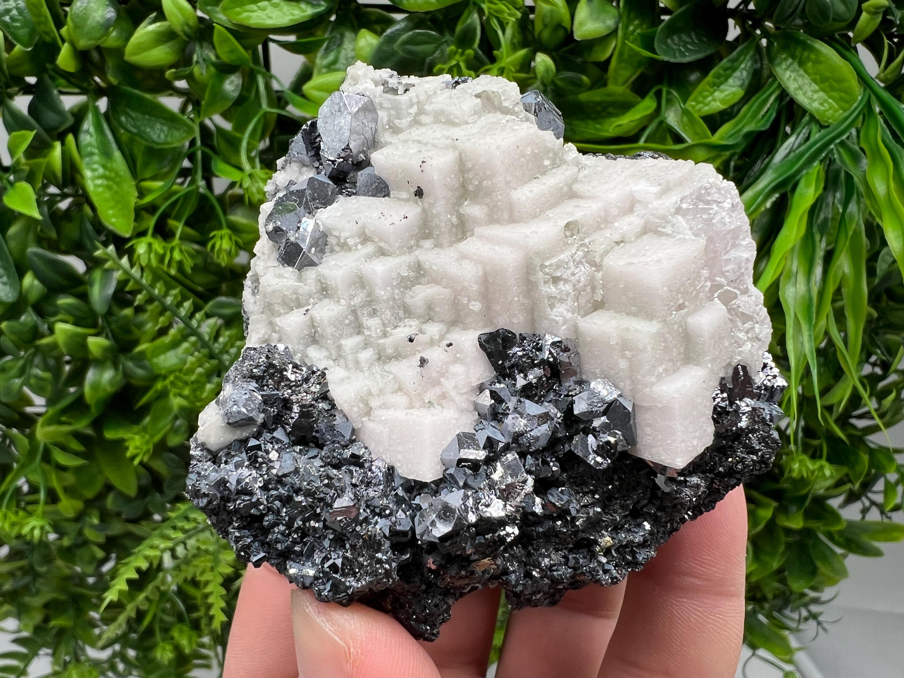 Stunning Shpinel Galena on Sphalerite,Calcite from Borieva mine,Madan,Bulgaria,Natural,collectible mineral specimen,home decor,collectible’s