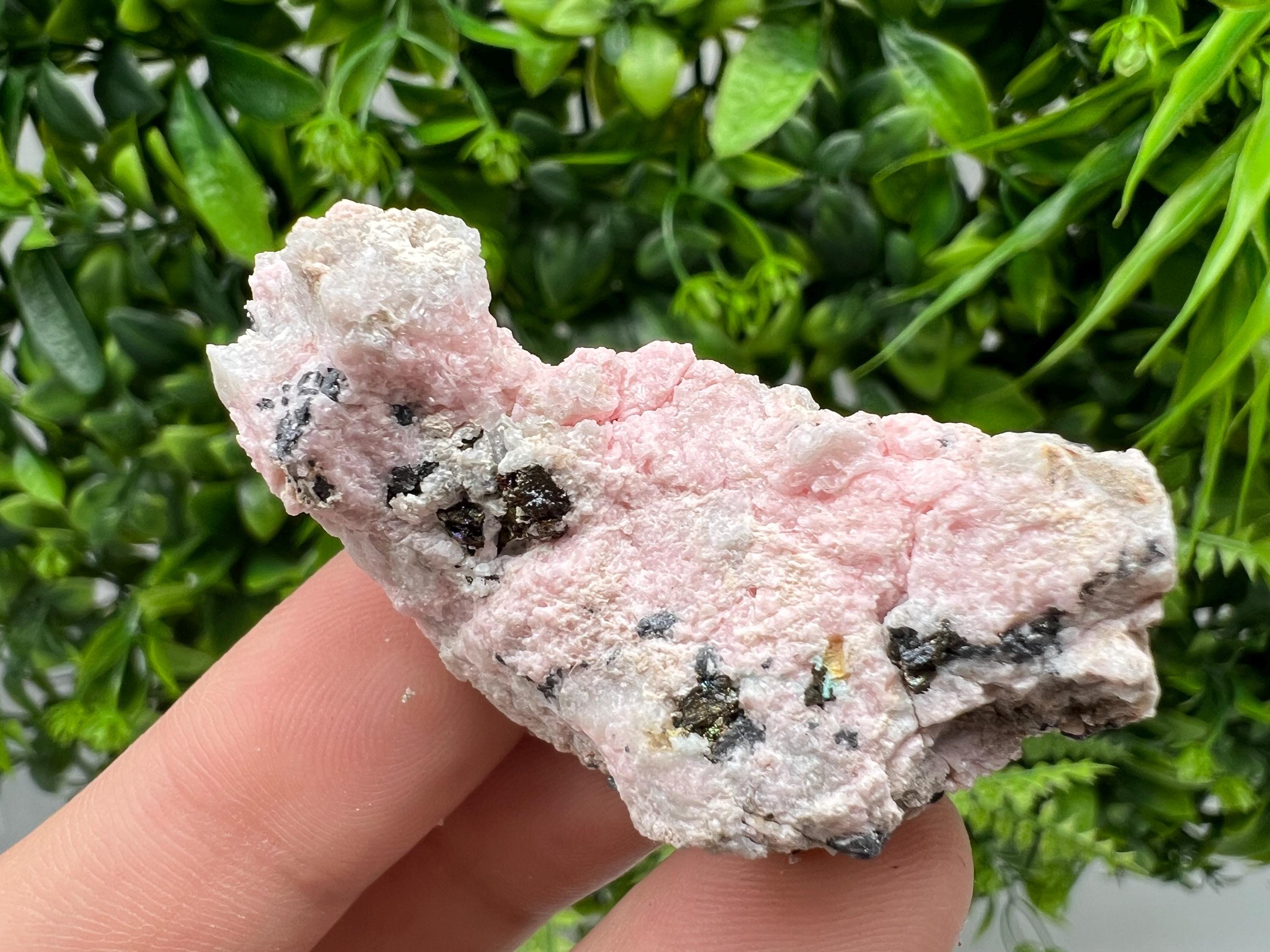 Beautiful Rhodochrosite perfect pink colour Starnica Mine Davidcovo Bulgaria natural minerals souvenir crystal gift home decor stone gift
