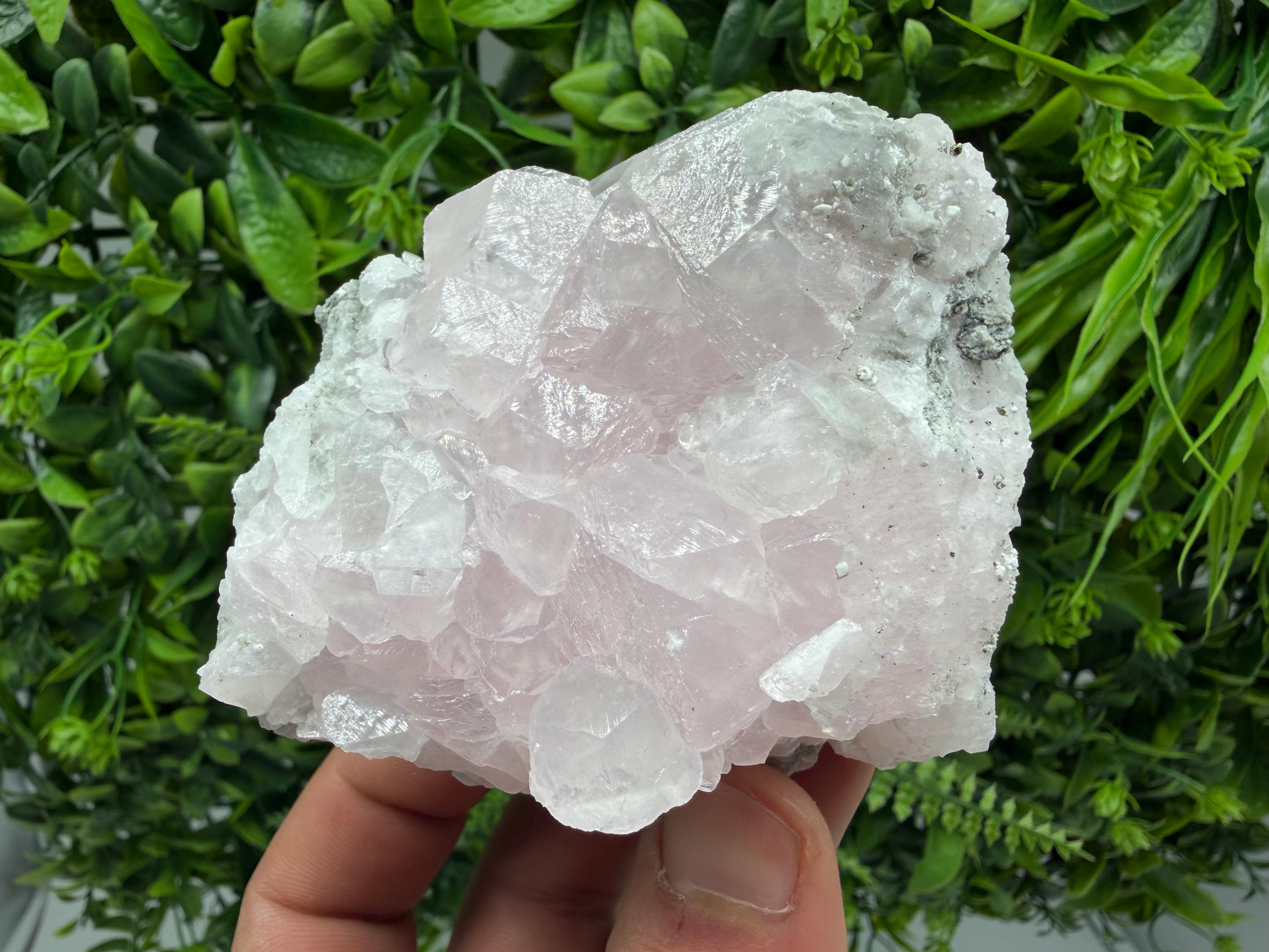 UV Reactive Mangano Calcite Crystal, Androvo Mine Bulgaria