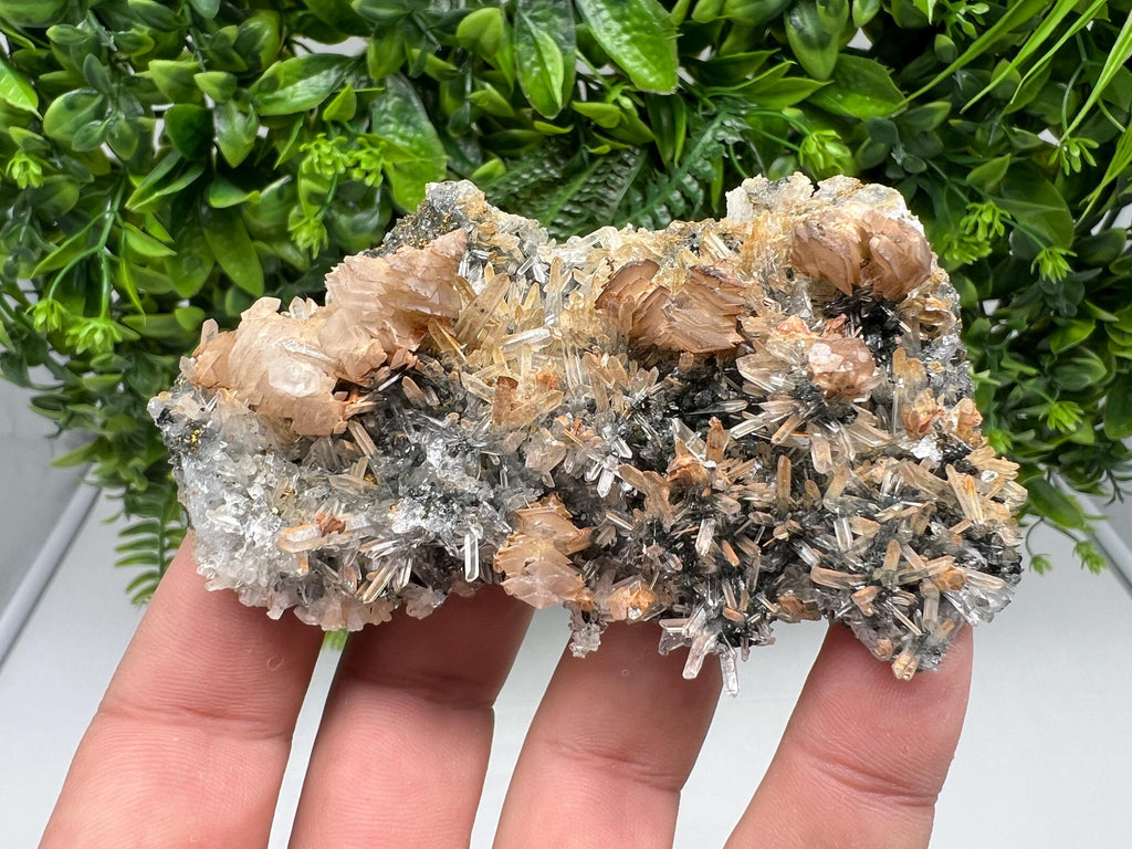 Wonderful Calcite on Quartz white Sphalerite, from Borieva mine,Bulgaria,natural,collection mineral specimen,Home decor crystal,gift,healing