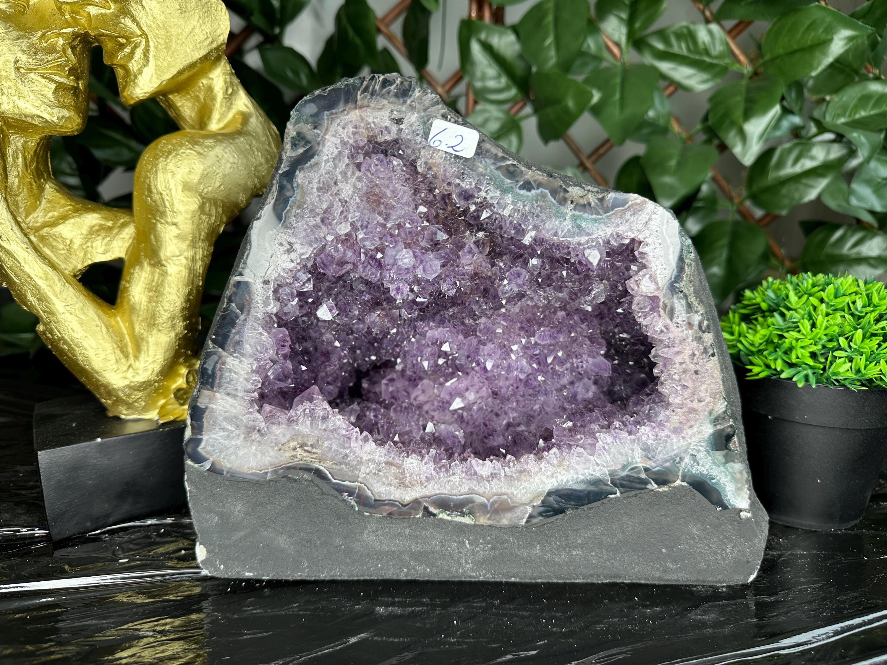Large Amethyst Geode, Brazil Mineral Specimen, Purple Quartz