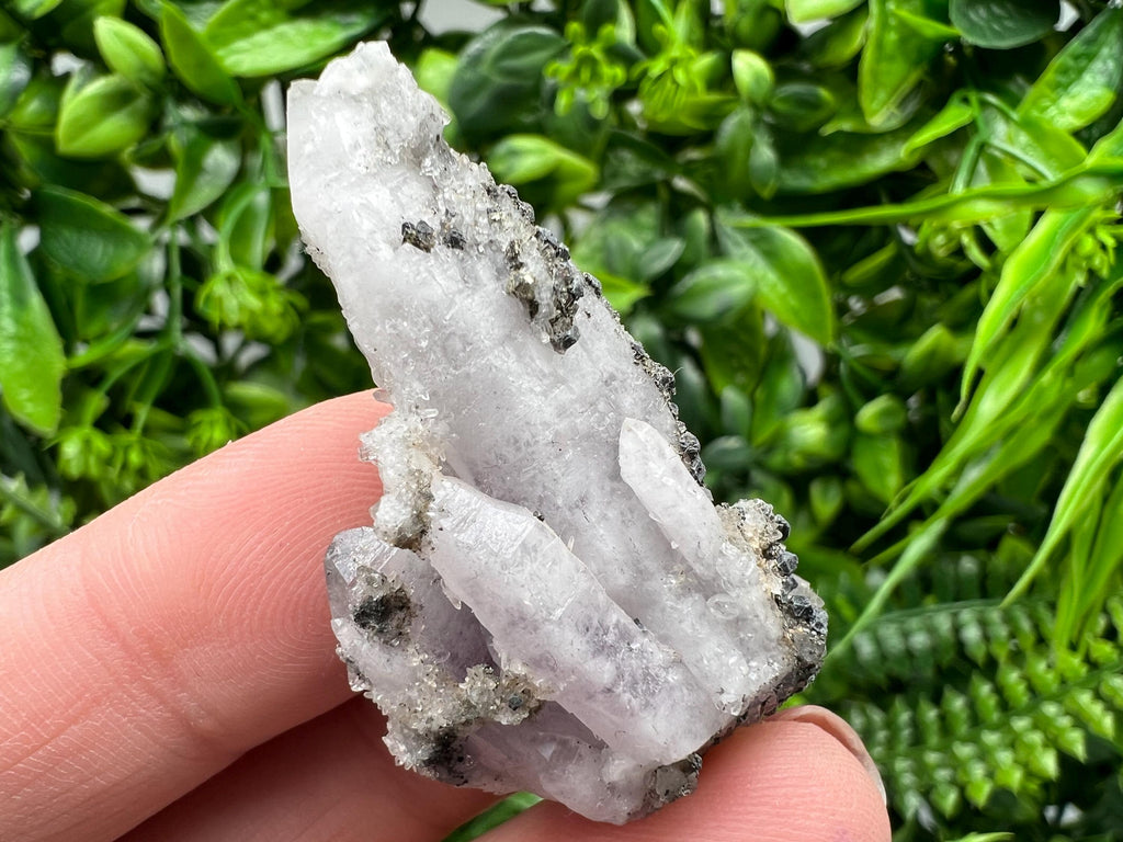 Amethyst Phantom Quartz with Chalcedony and Chlorite - Djurcovo Laki, Bulgaria