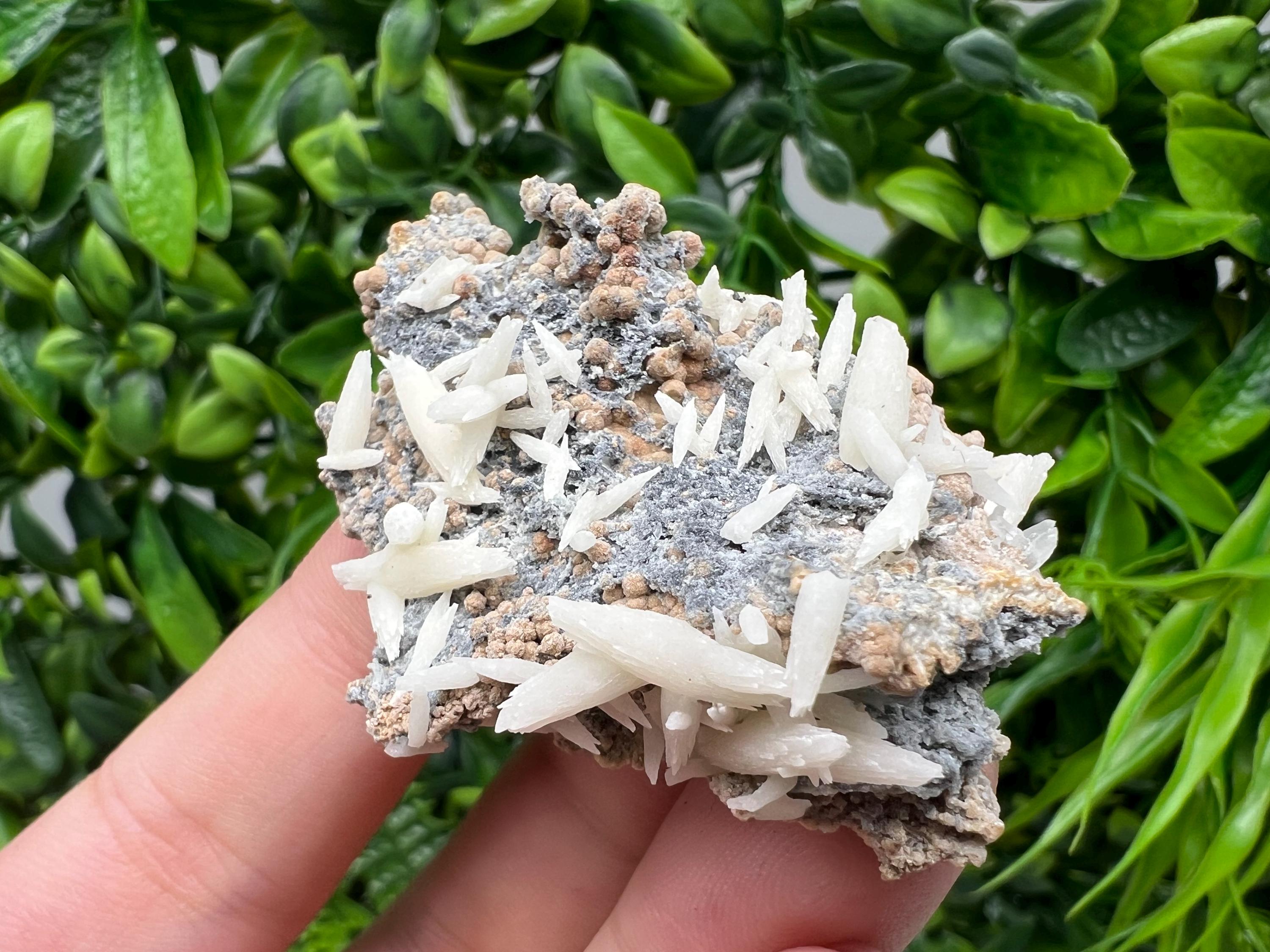 Rare Rainbow Pyrite Calcite Specimen: Madan Bulgaria Mineral Decor