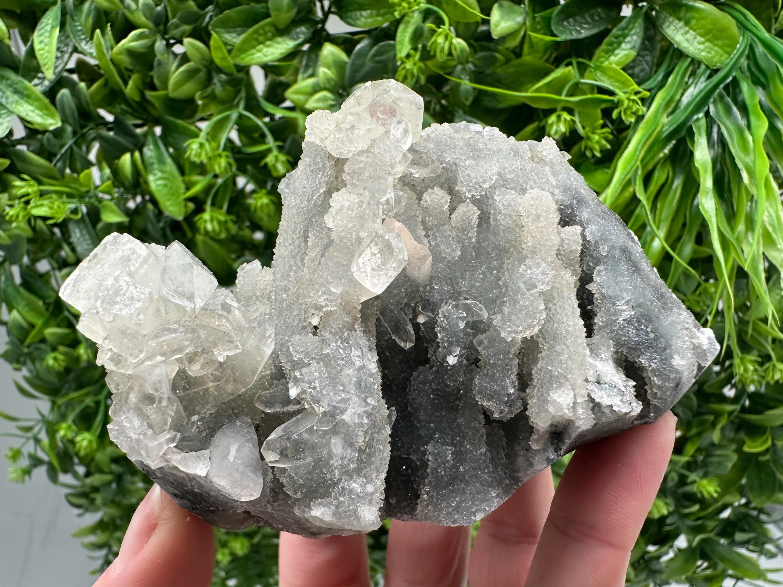 Natural Chalcedony Specimen: India Crystal Mineral, Home Decor