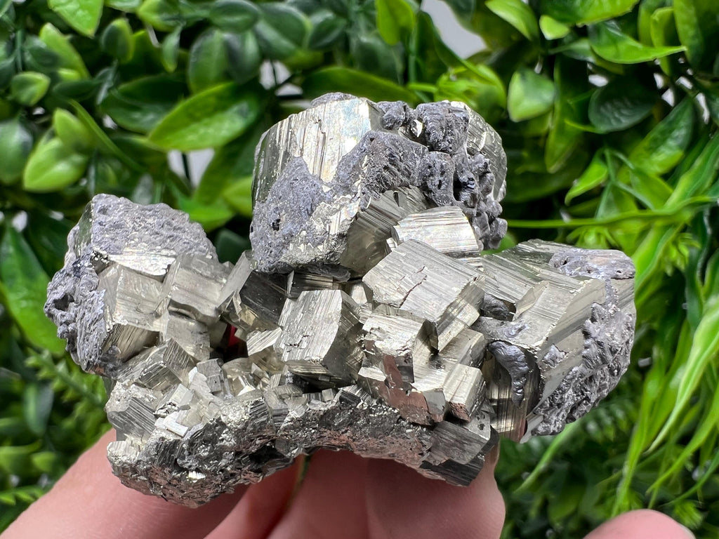 Rare Pyrite Crystal Cluster: Natural Mineral Specimen, Bulgaria